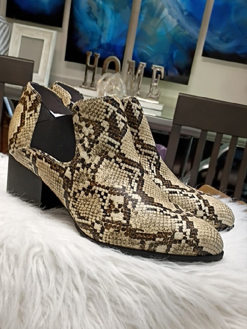 Vionic Neutral Snake-Print Chelsea Bootie - Picture 2 of 16